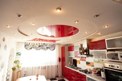 Натяжные потолки на кухне_31