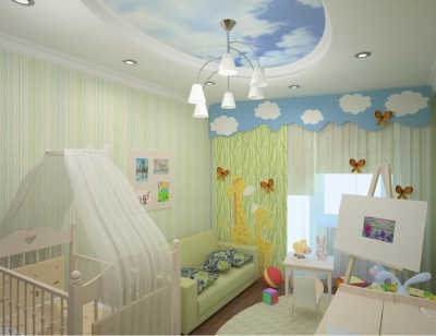 Натяжные потолки в детской комнате_1