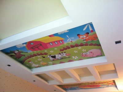 Натяжные потолки в детской комнате_23