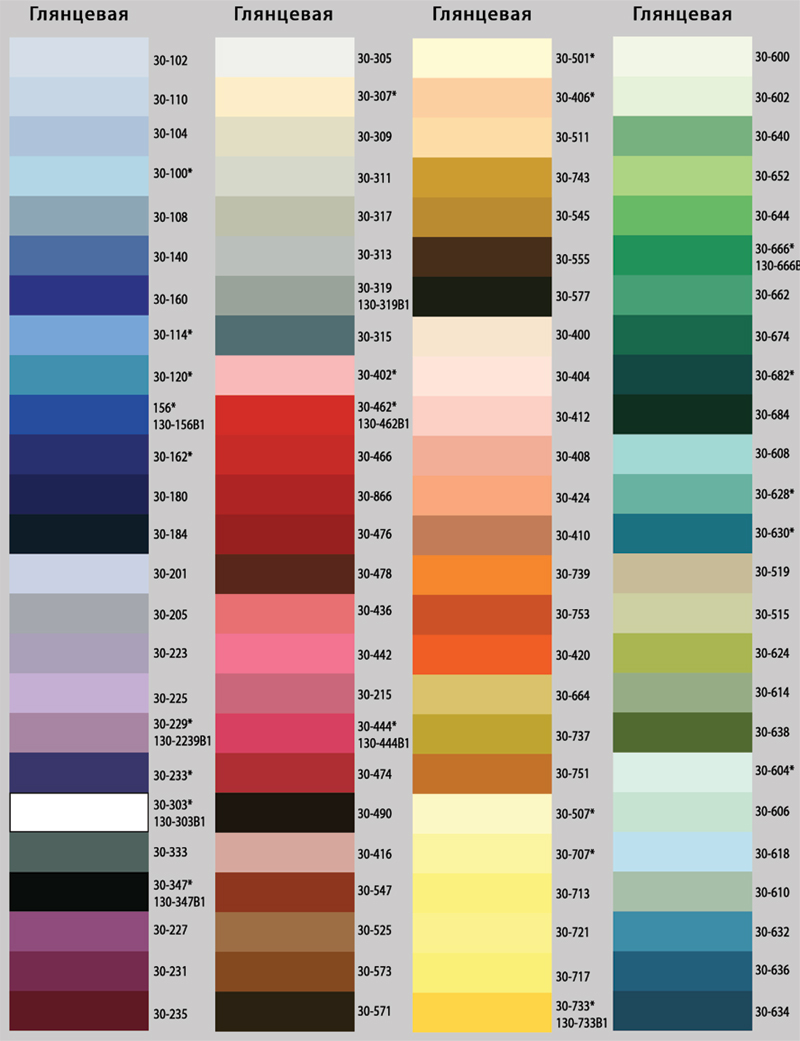 Натяжные потолки КМВ, каталог цветов натяжных потолков по номерам, выберите подходящий номер